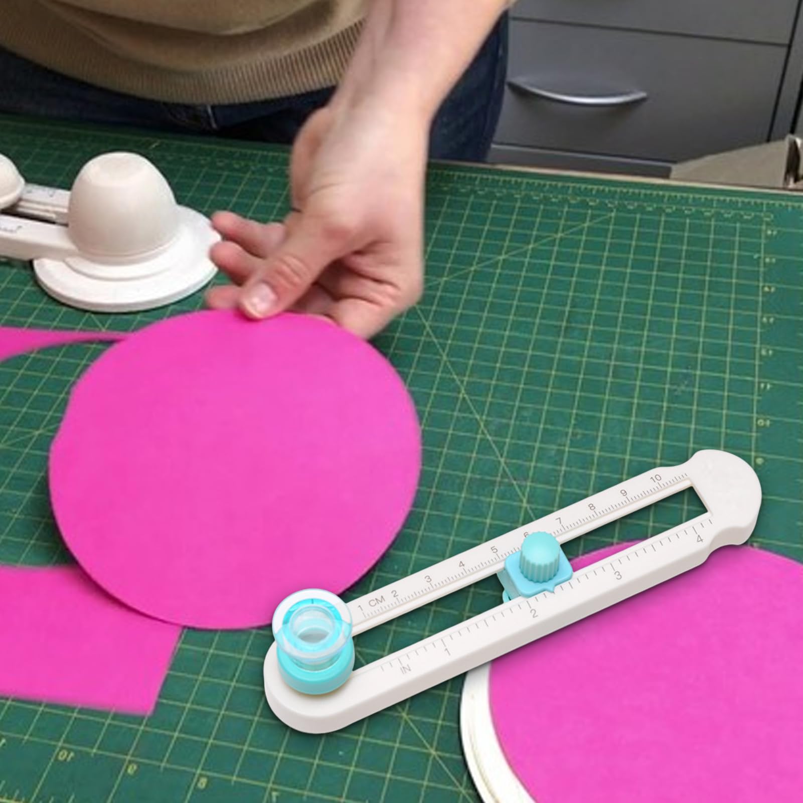 Strumento di taglio circolare, taglierina circolare per fai da te, taglierina rotante e taglierina circolare per carta, strumento di taglio di cerchi, taglierina per cerchi a