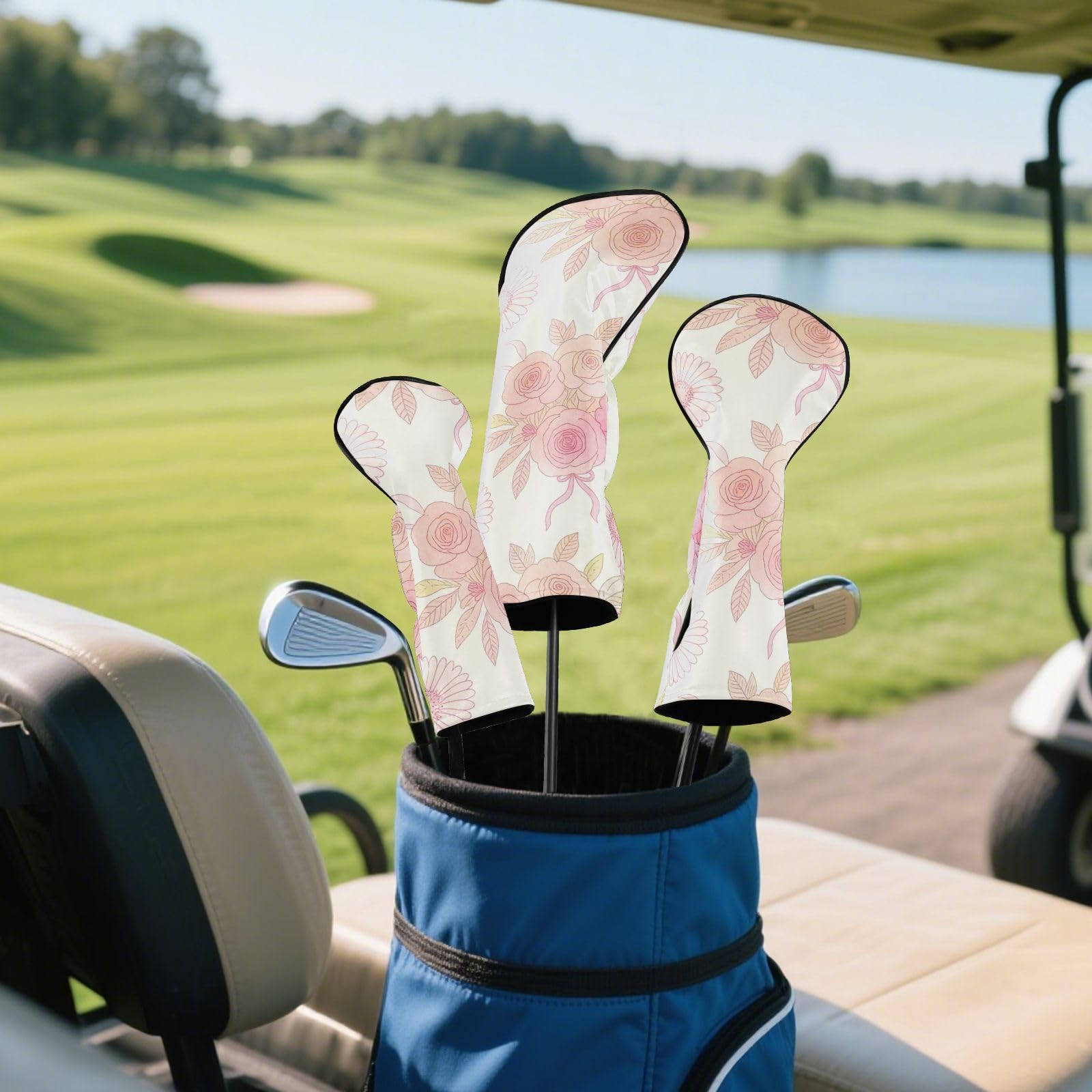 Golfschlägerhauben mit Nummernschild für Fahrer, Fairway, Hybrid-Holz