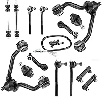 TadaAuto 15pc Front Upper Control Arm Suspension Kit for 1995-2000 Chevy Tahoe Yukon K1500 K2500, GMC, Cadillac Escalade 4WD w/ Ball Joints Sway Bars
