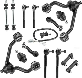 TadaAuto 15pc Front Upper Control Arm Suspension Kit for 1995-2000 Chevy Tahoe Yukon K1500 K2500, GMC, Cadillac Escalade 4WD w/ Ball Joints Sway Bars