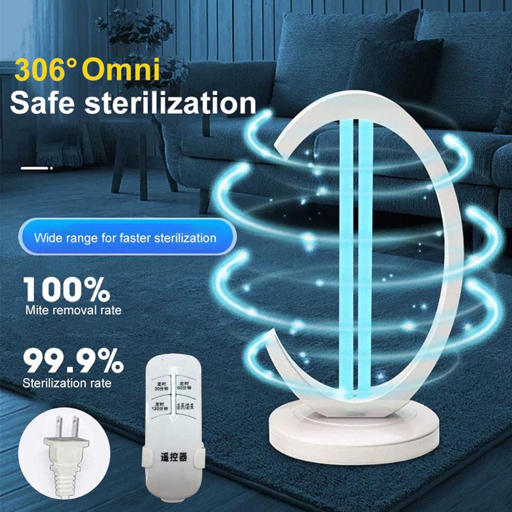 Lámpara de esterilización ultravioleta de 38 vatios, luz de desinfección UV Lámpara de germicida de ozono UVC Luz de esterilización portátil para el hogar