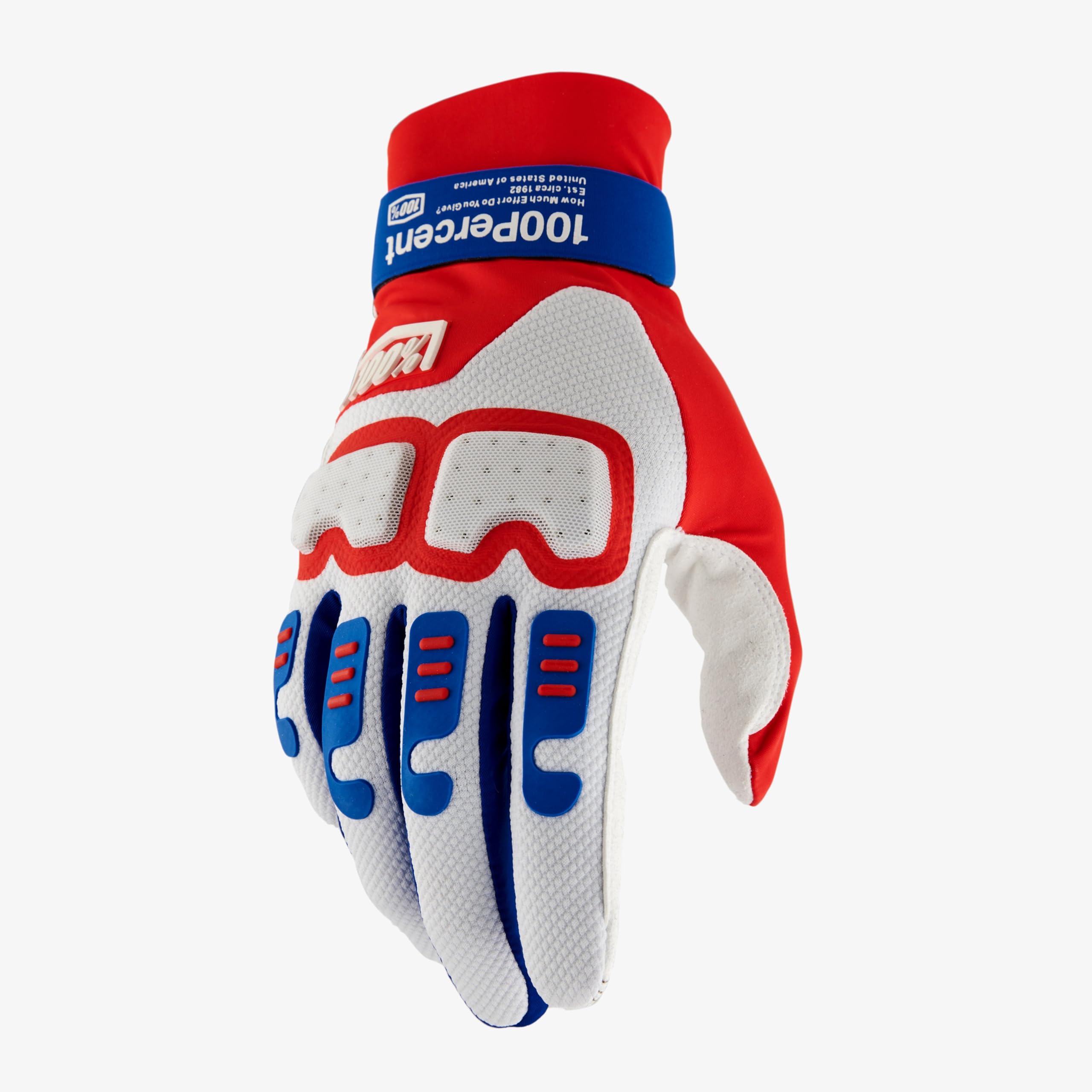 100 Percent - 100% Langdale Glv Red/Wht/Blu-Xl (10029-00009)