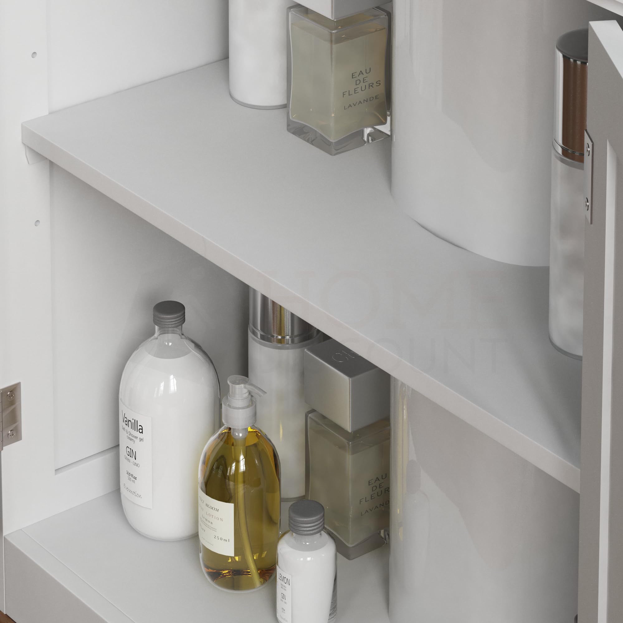 Bath Vida Priano - Mobile lavabo con 2 Ante, Bagno, 30 x 60 x 60 cm, Colore: Bianco
