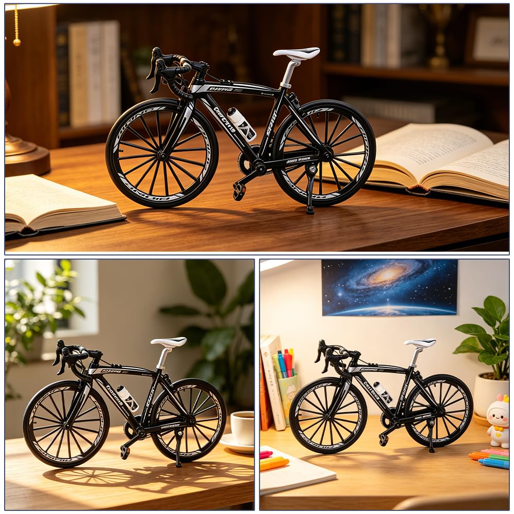 Model roweru górskiego, model roweru górskiego 1:10, zabawka, mini model roweru ze stopu roweru, model roweru górskiego, ornamenty do salonu, dekoracja stołu, biura (zielony)