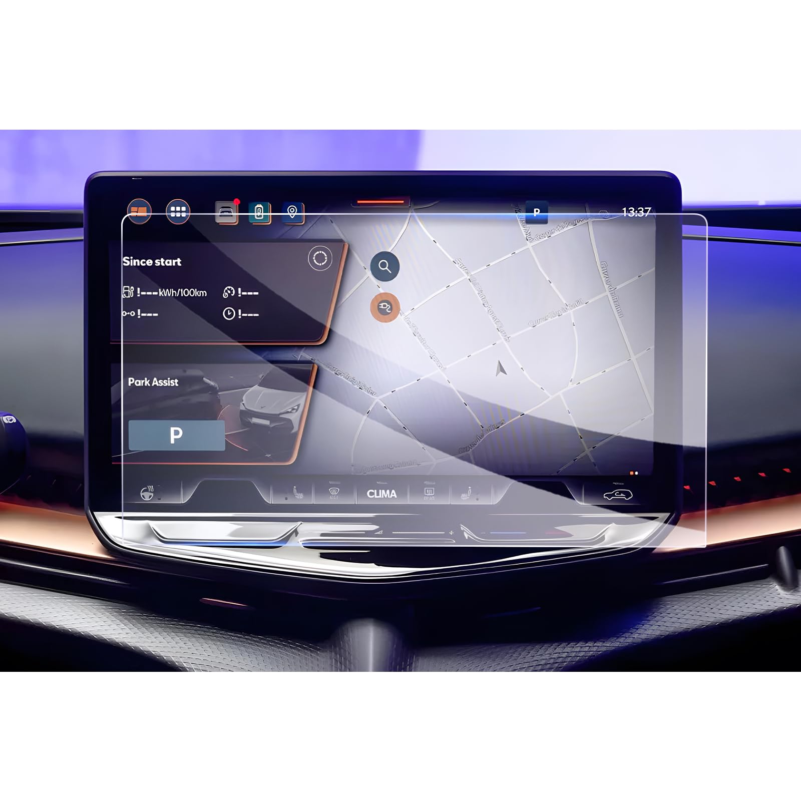 GAFAT Compatible con Nuevo Cupra Tavascan 2025 2026 15" Navigation Protector de Pantalla, Pantalla de Vidrio para Tavascan VZ 15" Touchscreen, Antigolpes, 9H Antiarañazos