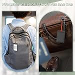 Luggage Tag Loops, PVC Luggage Straps Worm Loops- Fitting for(Bag Tags - Suitcase Label - ID Card) 6 Inch & 40 Pack & Black