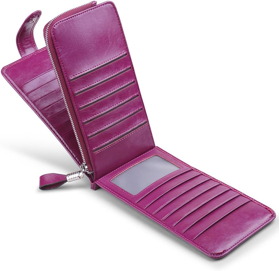 Huztencor RFID Wallet Women Large Size Bifold Multi Card Wallet Case with Zipper Pocke Credit Card Holder for Women | Credit Card Holder, RFID Blocking - Image 6