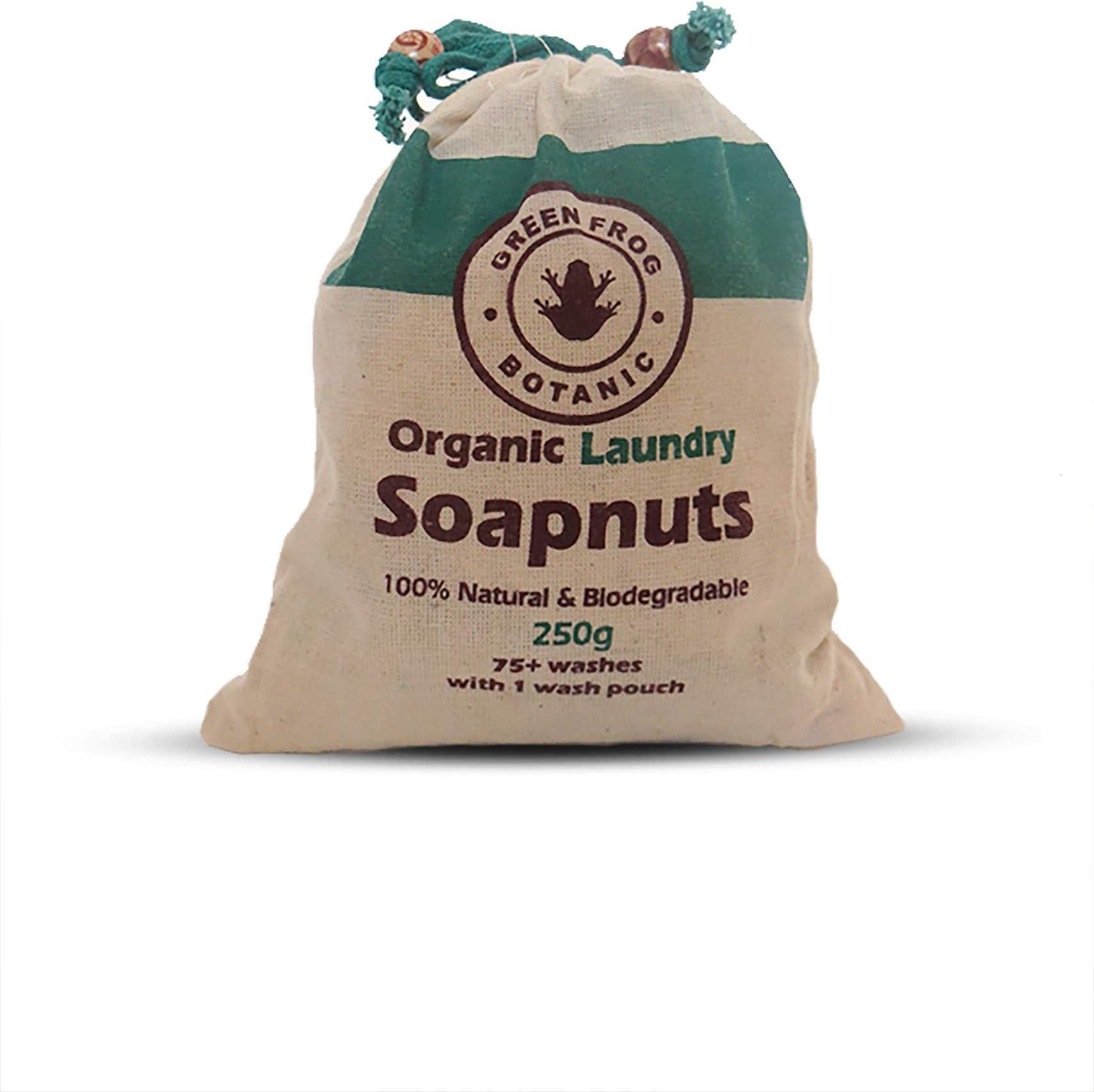 Greenfrog Botanic Natural Laundry Soapnuts, 250g, for Sensitive Skin, 75+ washes, Hypoallergenic, Antibacterial, Antifungal, Natural, Chemical free, Compostable, Vegan, Cruelty Free