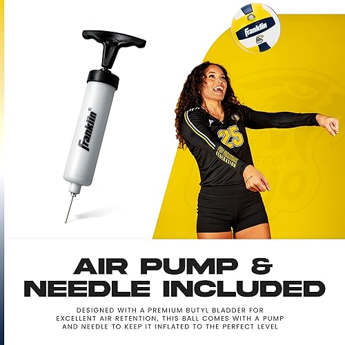 Miniatura 2 de Franklin Sports PVF - Balones de voleibol del equipo, tamaño oficial + peso reglamentario para uso en interiores y exteriores, pelota juvenil +