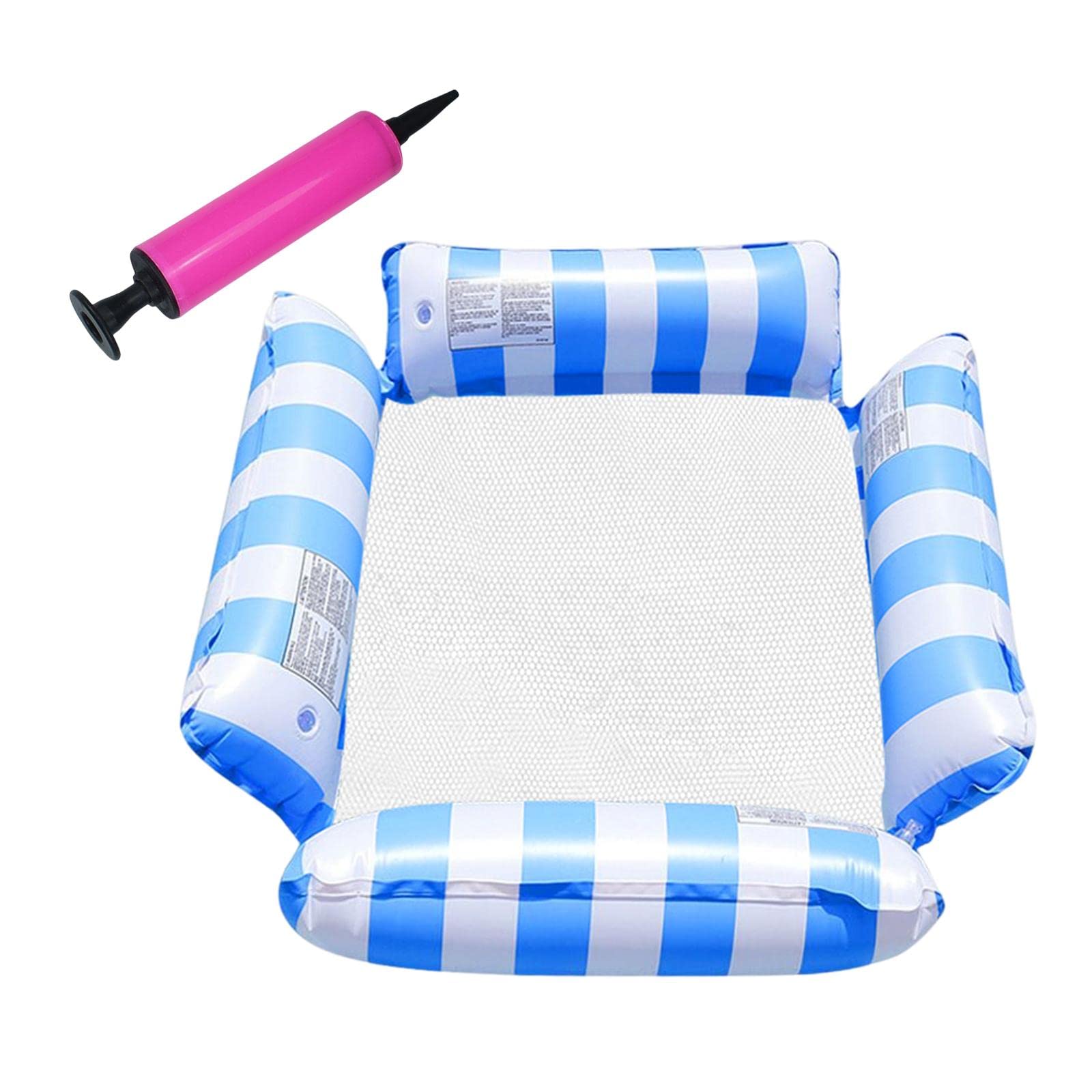 UJEAVETTE® Floating Chair Water Toy Float Lounge Chair for Beach Vocation Swimming Pool Blue-image-49