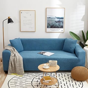 Couch Cover Stretch Fit Sectional, Stretch Sofa Slipcovers Fitted, Sofa Covers for 1 2 3 4cushion Couch Pet Proof, Shower Cap Style Elastic Couch Slipcover Precision Woves Washable