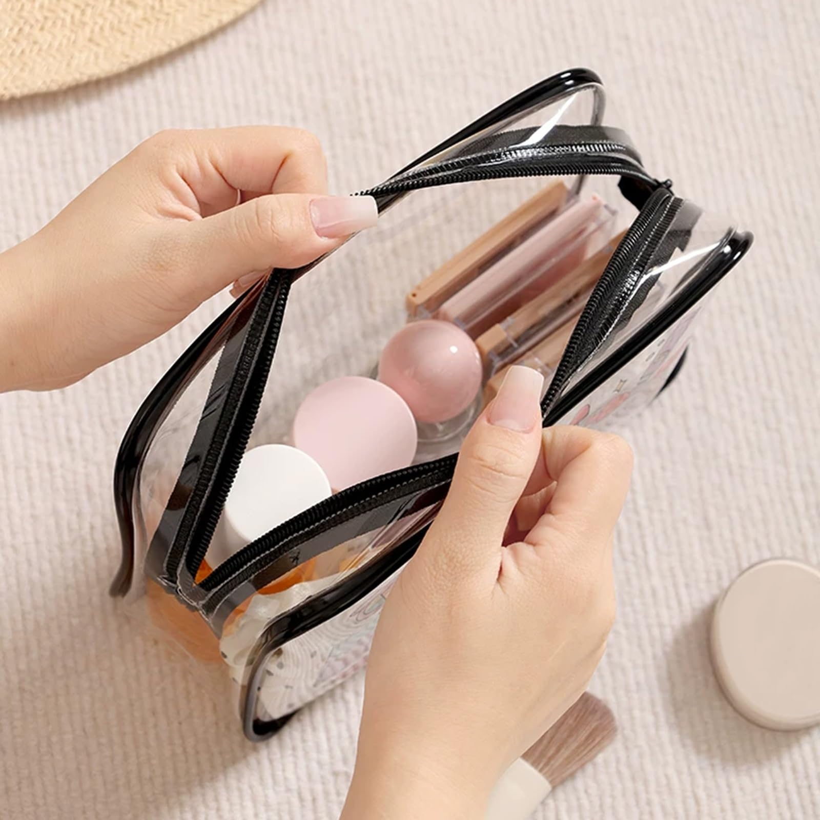 Borsa da Toilette per Uomo, Impermeabile Trousse Trucchi, Astuccio di Grande Capacità per Viaggi, Nervature Strutturali Rinforzate Integrate che Impediscono Cedimenti o Collassi