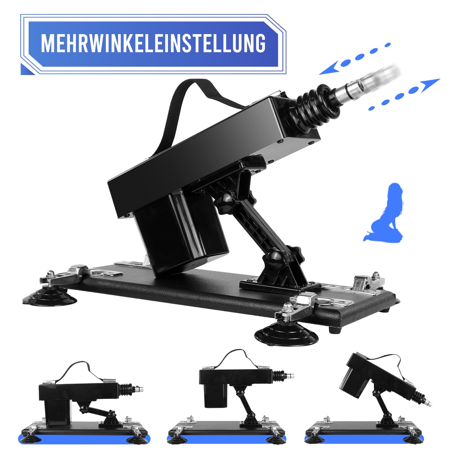 ANNGEOK Automatische Sexmaschine mit Dildo Zubehör für Mann und Frau, Fickmaschine 3 XLR-Stecker Liebesmaschine Sexspielzeug Maschinen (Aseu-003)