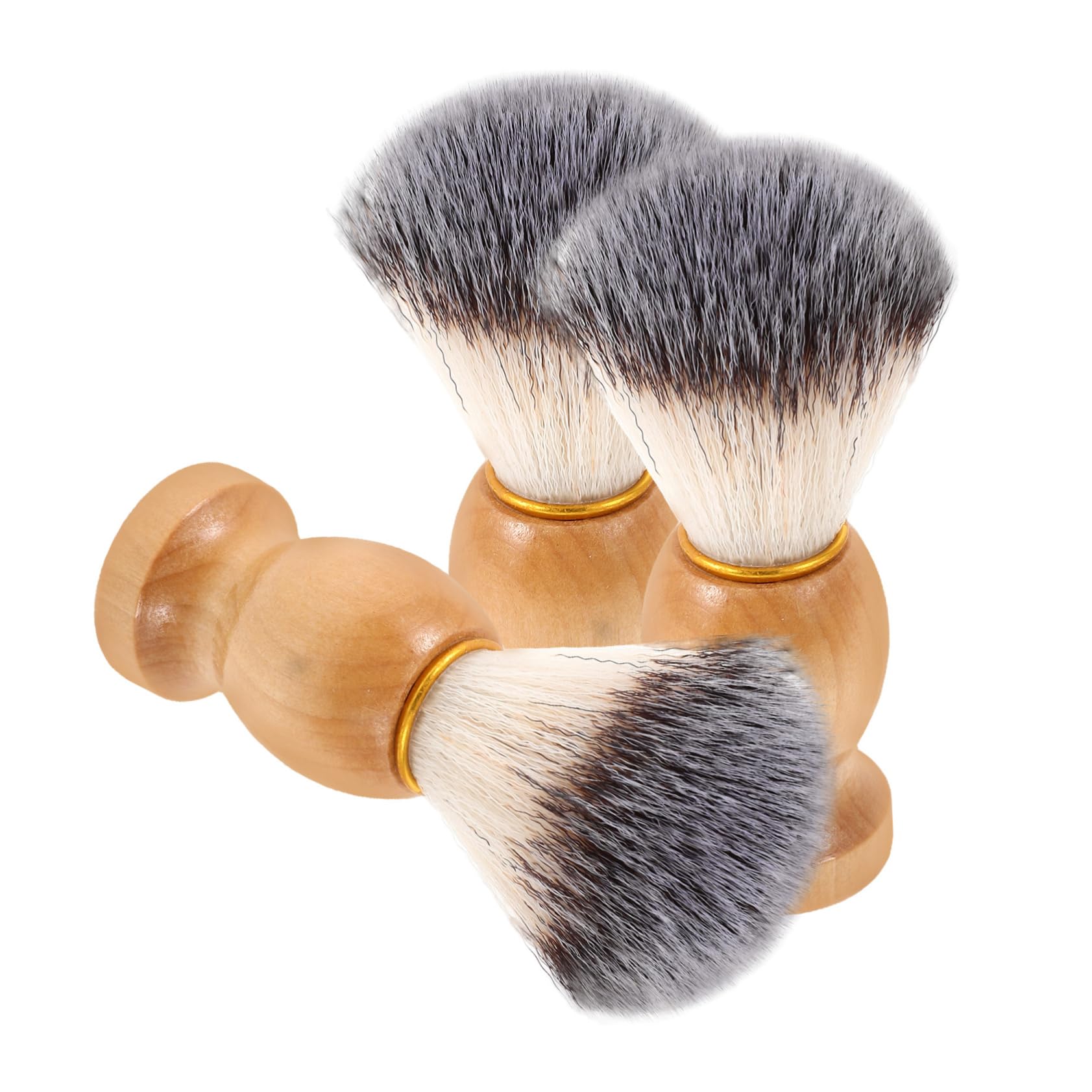 BESTYASH 3pcs Men Beard Grooming Brush Soft Bristle Facial Cleaning Brush Durable Handle for Easy Grooming Versatile Use