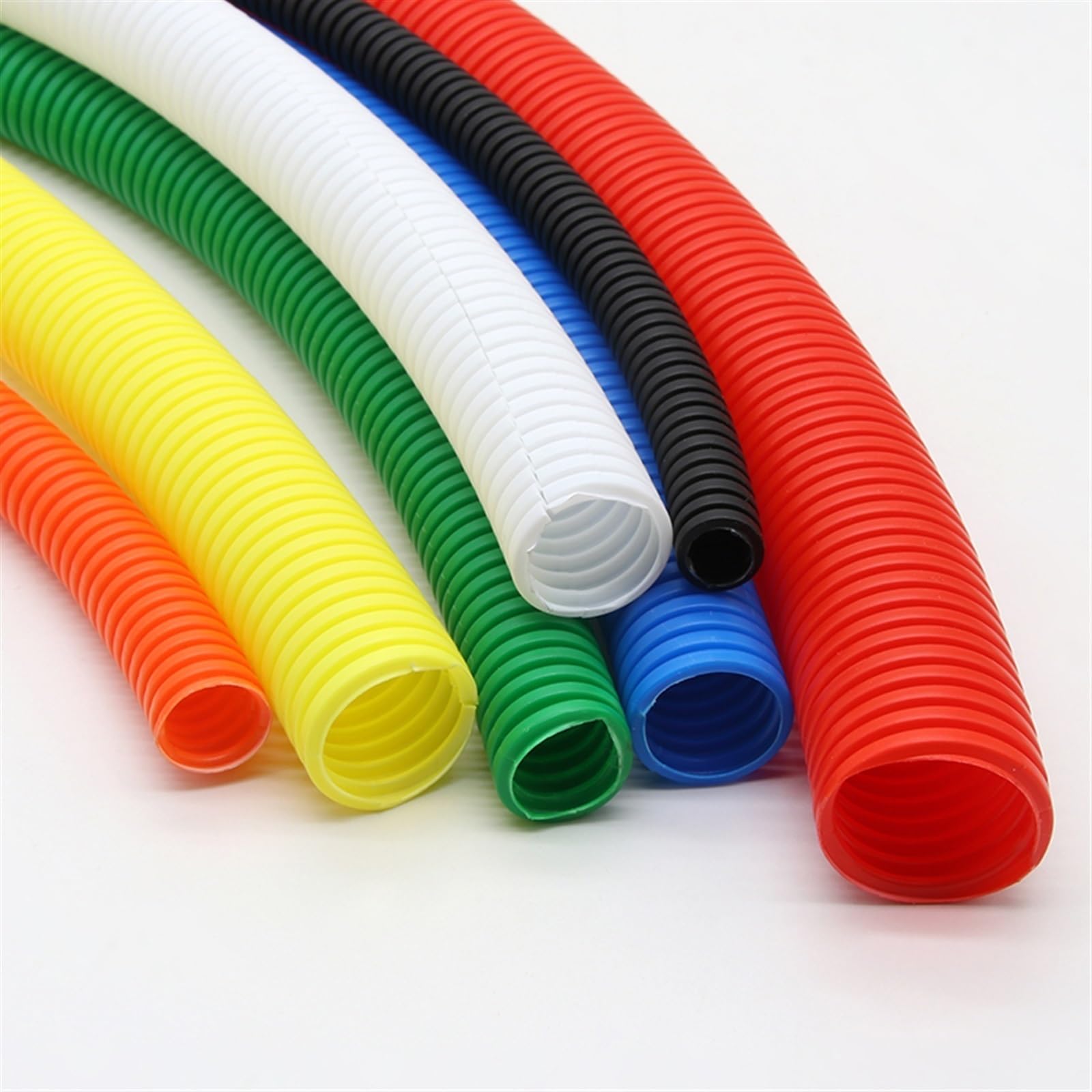 Cables de arrugas flexibles Tubo de tubería corrugada PP 11.6-34.5 mm multicolor(Verde,AD 34.5 x ID 29mm)