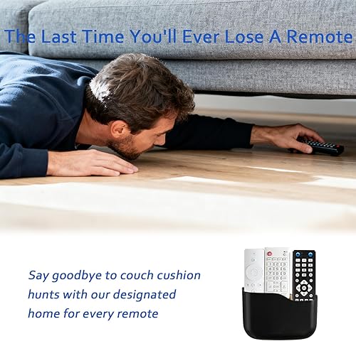 Miniatura 8 de SUNFICON Soportes de control remoto de montaje en pared, paquete de 3 soportes adhesivos para reproductor multimedia, organizador universal para