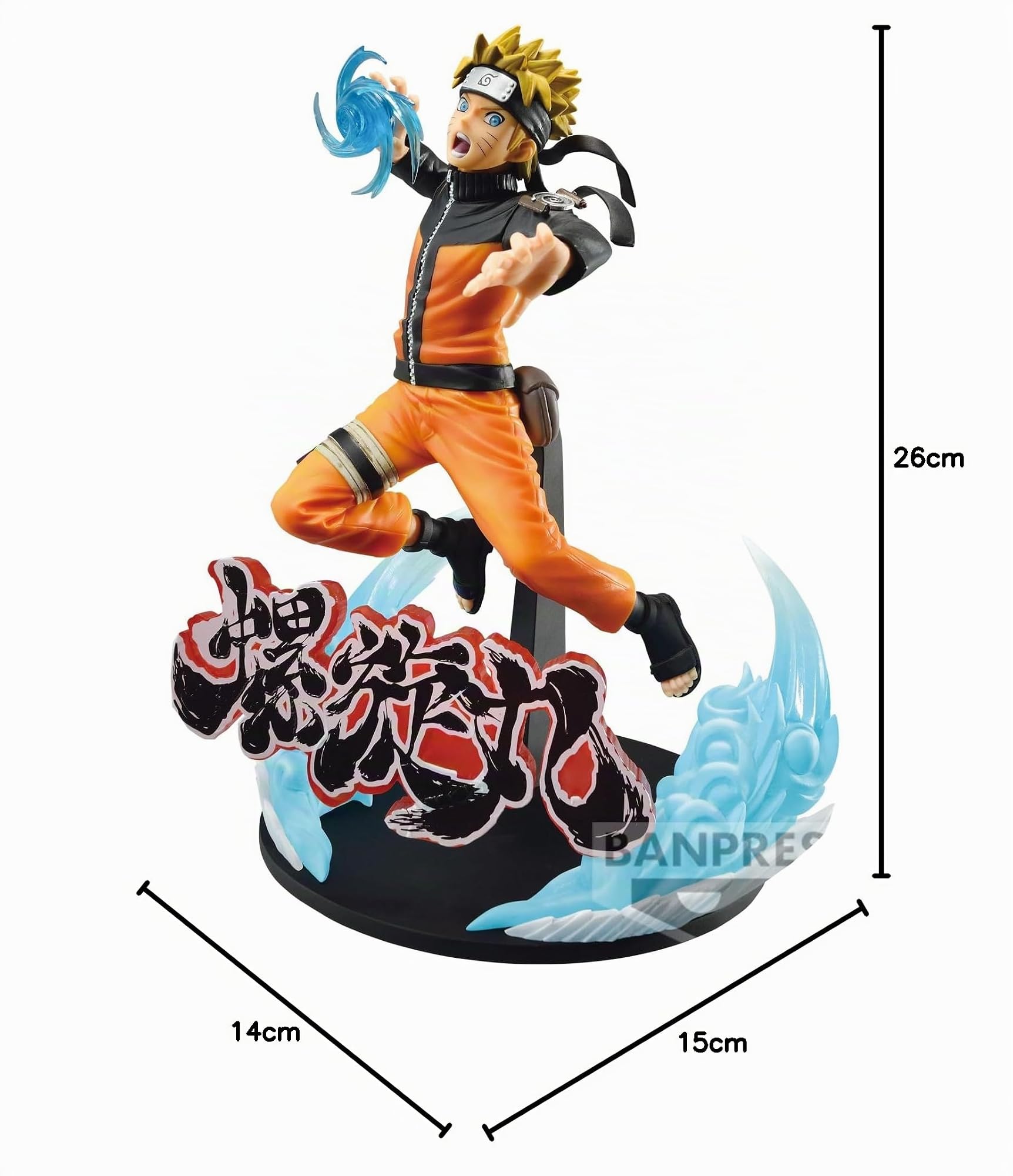 Banpresto Figura de Accion Naruto Uzumaki Naruto Shippuden, Vibration Stars Special Ver. 21 cm BP88090 Multicolor
