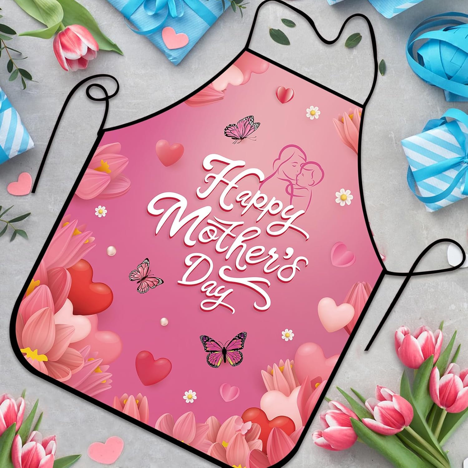 Funny Seasonal Holiday Apron, Adjustable Kitchen Cooking Apron for Women Men BBQ Baking Gardening Party Supplies - Image 6