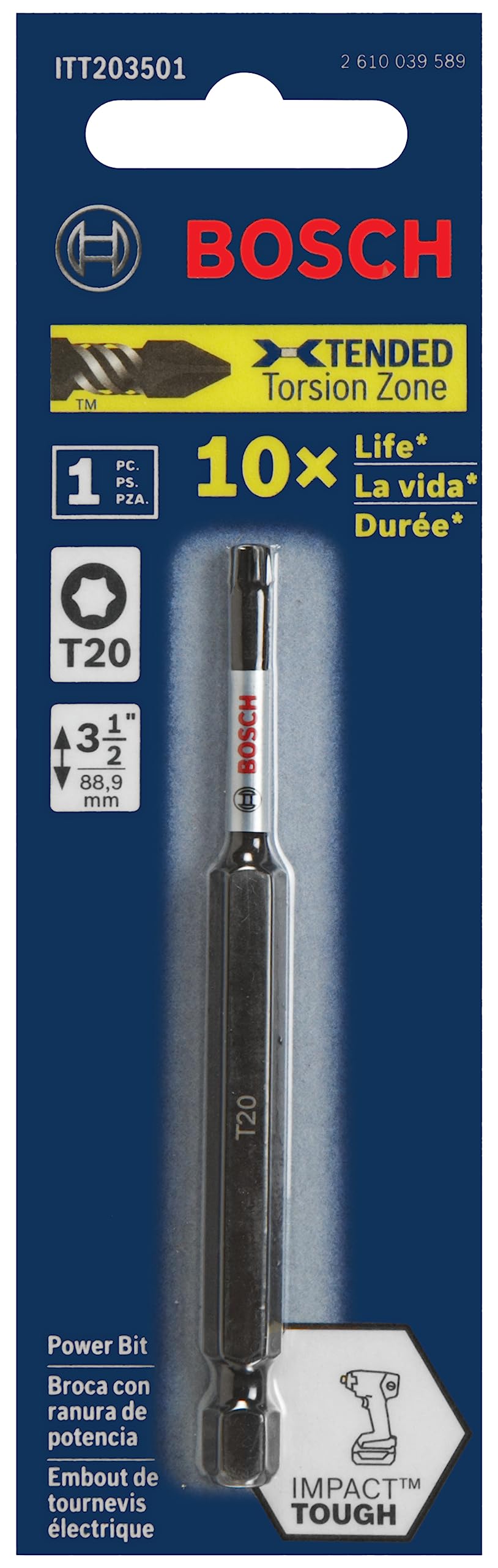 Bosch ITT Impact résistant 2 en. Torx # 20 Puissance Bit, ITT203501 0 wattsW, 0 voltsV