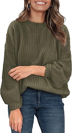 PRETTYGARDEN Fall Sweaters for Women 2025 Fashion Long Sleeve Casual Ribbed Knit Winter Clothes Pullover Jumper Tops