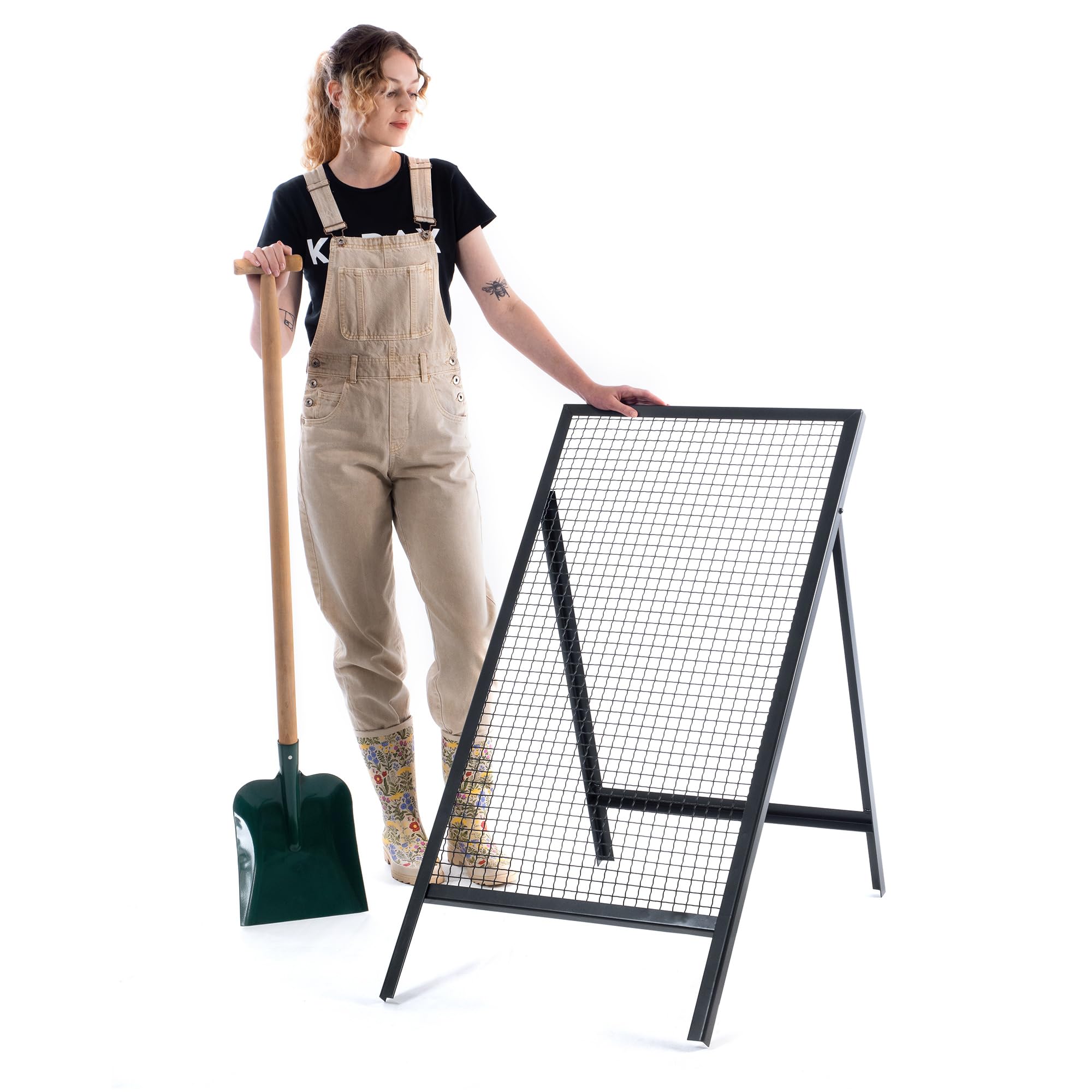 Setaccio Da Cantiere KOTARBAU 60x120cm - Griglia Acciaio 20x20mm, Per Sabbia, Terra, Compost