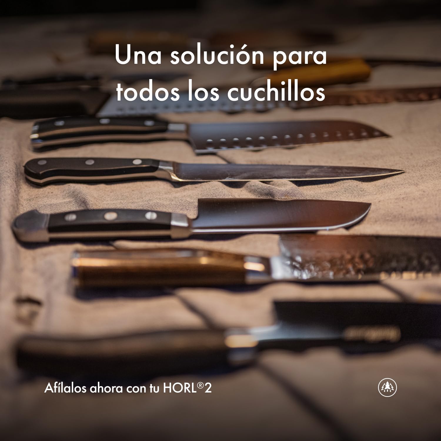 Rodillo afilador HORL2 roble - Afilador para cuchillos de cocina y para un filo extremo - rodillo afilador para cuchillos con soporte magnético con ángulos de 15 y 20 grados