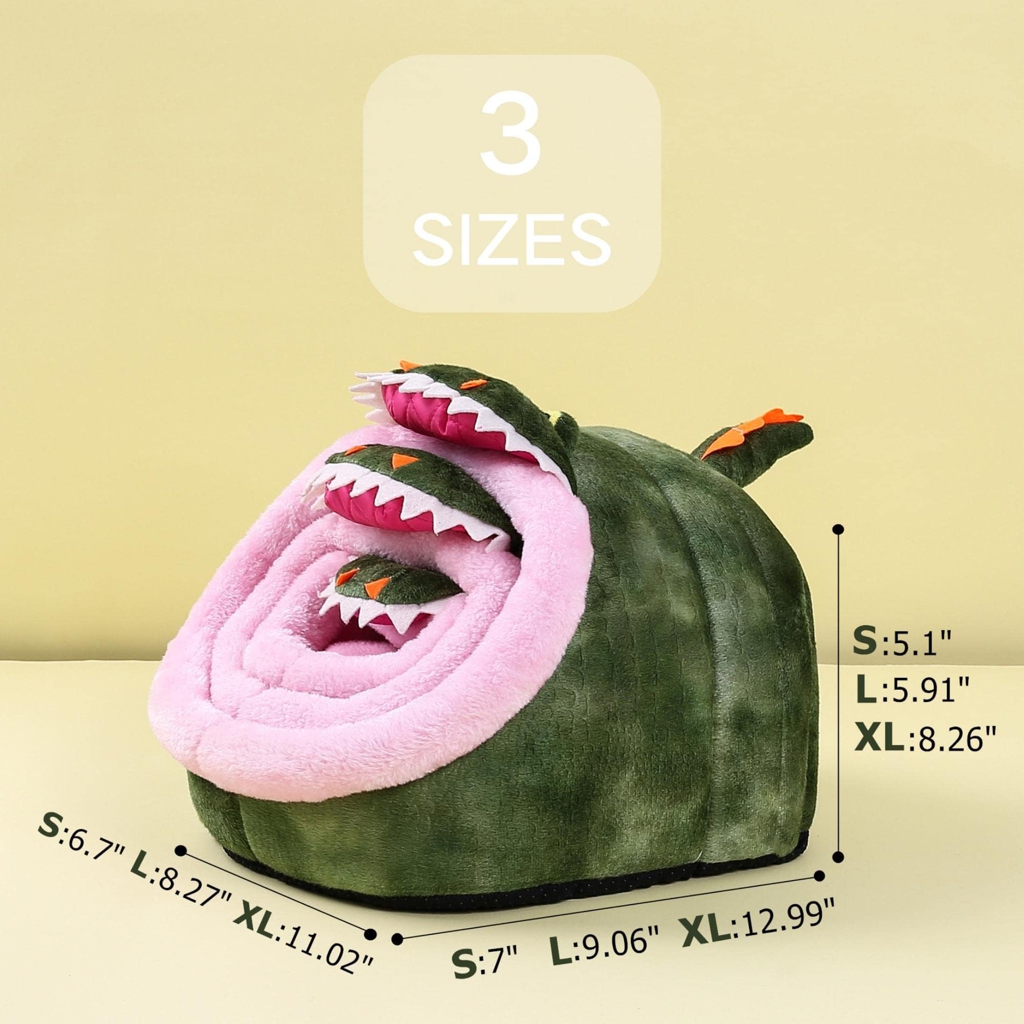 JanYoo Rat Bed Hut Guinea Pig Hideout House Small Animal Tent Accessories Rabbit Hideaway Igloo Supplies for Cages(XL,Crocodile)