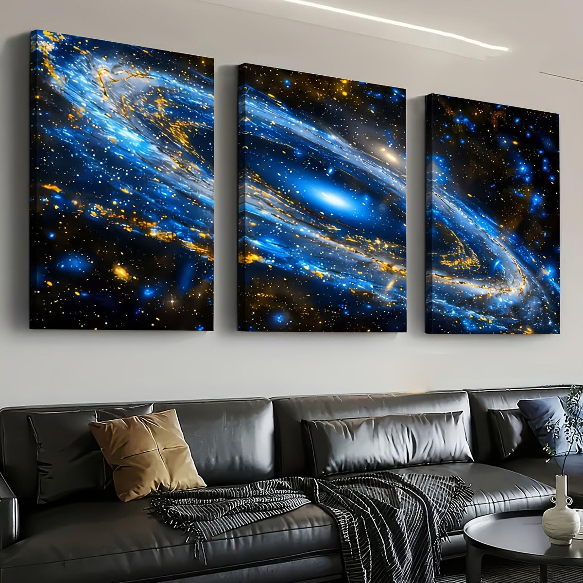 SPXLUCAU Cosmic Galaxy Starry Sky Art Scenery, Home Decor, Wall Art, Room Decoration(30x45cmx3/No frame)