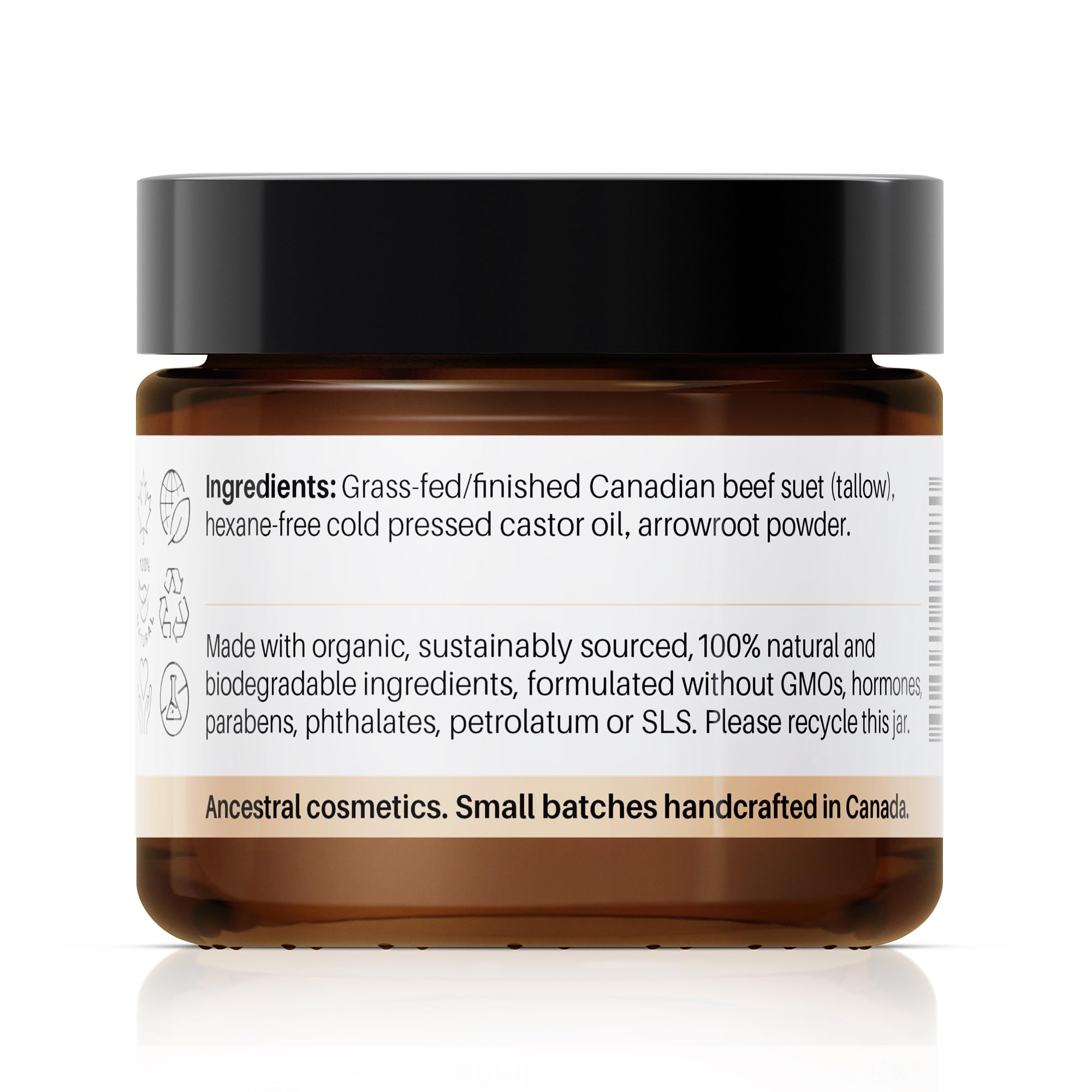 Lipidology Skincare Organic Nude Tallow Balm, Unscented, 60 ml