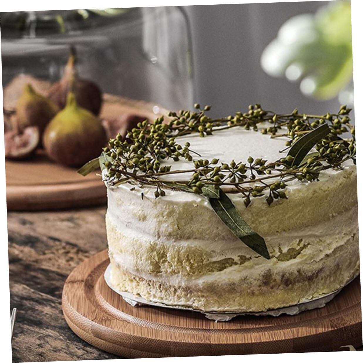 Household Cake Dome with Glass Cover and Large Base Tray, Food Cover for Dessert and Bread Protection, Dustproof Confectionery Snack Display for Kitchen and Entertaining