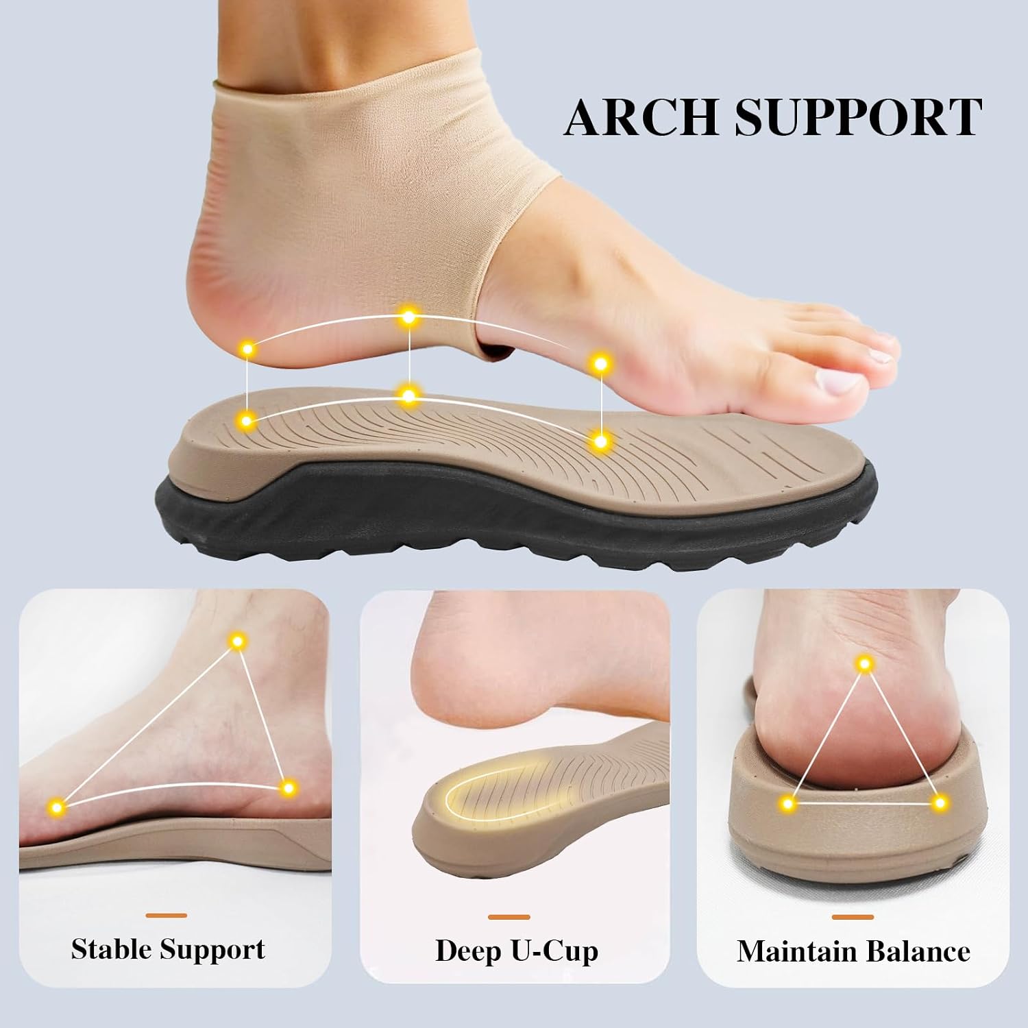 Queday Mens Open Toe Outdoor Hiking Sandals image 5