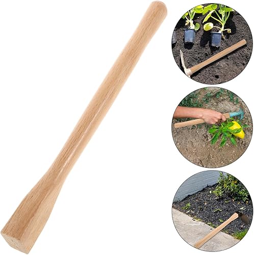 Miniatura 9 de Kisangel Azada de jardín mango largo mango de madera mango reemplazo cómodo agarre para trabajadores de la construcción