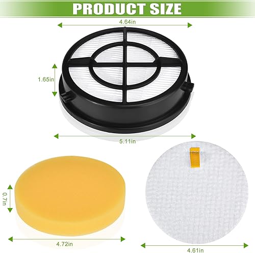 Miniatura 6 de Filtro de repuesto 27909 1650 compatible con borrador de pelo de mascotas Bissell Turbo Pro/Plus Febreze 27909 1650 1650A 2281 2475 2790 2817 vacío,