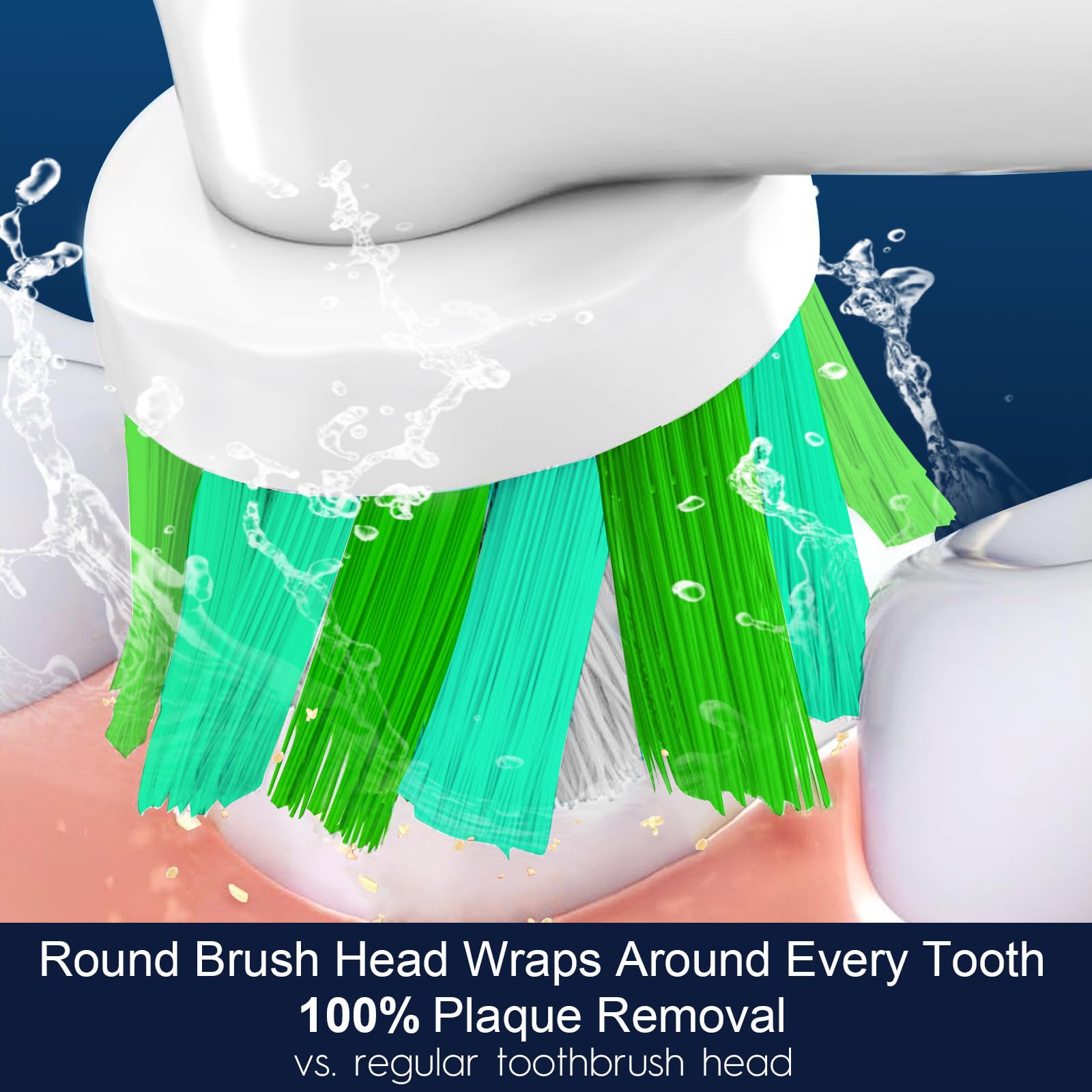 Cabezales de repuesto compatibles con cepillo de dientes eléctrico Oral B Pro 1000/500/Genius X/Smart 1500, 8 recambios de precisión para cuidado sensible, 8 piezas de limpieza cruzada para limpieza