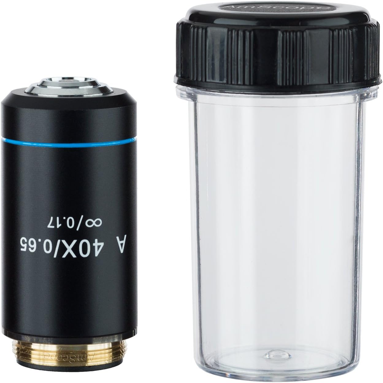 AmScope AX-INF-B Infinity Achromatic Microscope Objective Set with Black Finish
