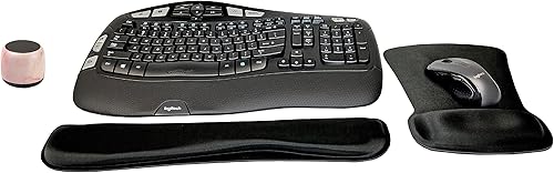 Miniatura 1 de Logitech MK550 Comfort Wave - Combo de teclado y mouse inalámbrico para oficina en casa estilo de vida activo paquete moderno con edición especial