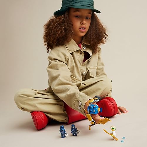 Miniatura 2 de LEGO NINJAGO Jay's Mech Battle Pack Juego de juguetes de aventura para niños, con minifigura de Jay y figura de Mech, regalo creativo de ninja para