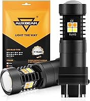 Vista 1 de Auxbeam 3157 Bombillas LED 3157 3457 4157 Switchback Bombillas de doble color 300% más brillante blanco y ámbar para luces direccionales DRL, luces