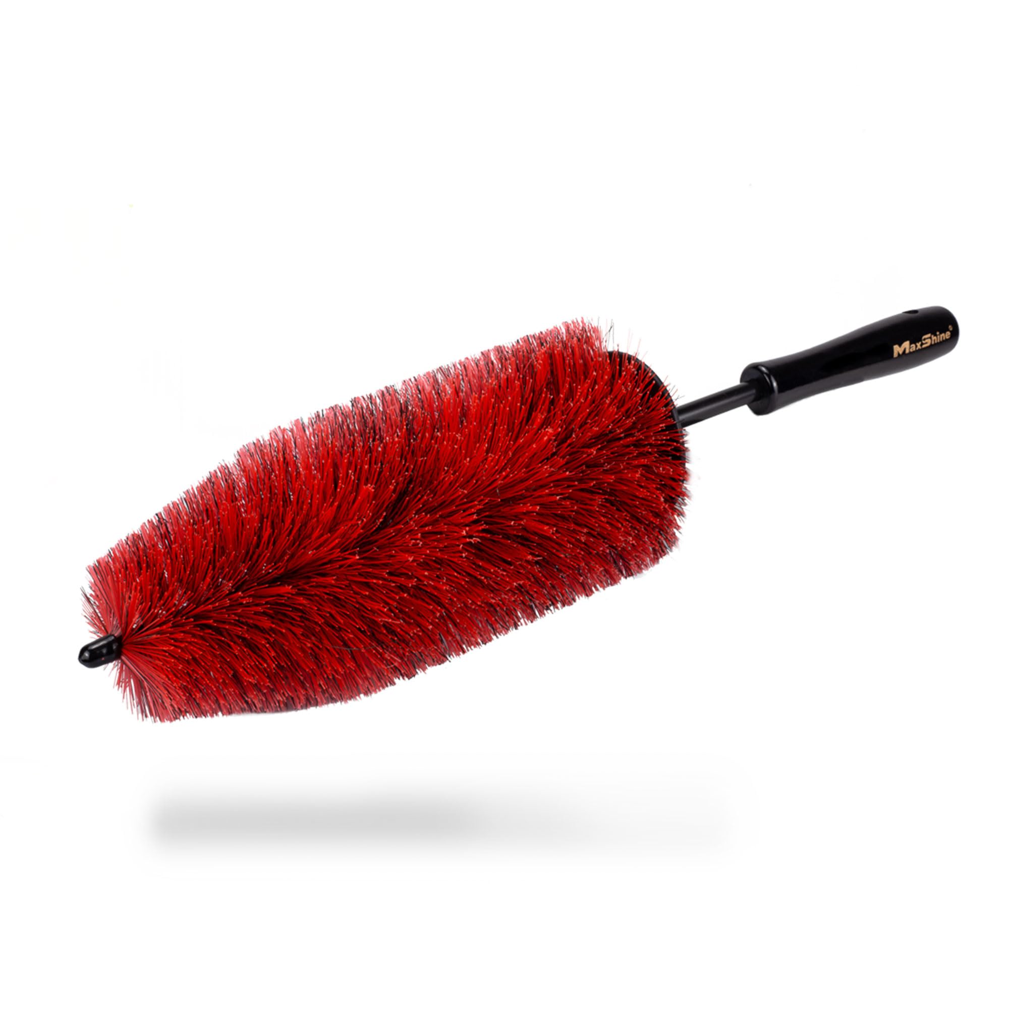 Wheel & Rim Brush 10” (Red & Black) | Large Soft Bristle PP Material with Comfort Grip & Knuckle Guard | Scratch-Free Wheel Cleaning Brush | Universal Car Detailing Tool for Rims & Tires