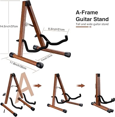 Crochet Fixation Instrument Lot De 5 Supports Muraux LEKATO Pour Guitare - Support Bois Massif Avec Protection Caoutchouc | Guitare, Basse, Ukulélé Support Bois Dur Pour Instruments Musique