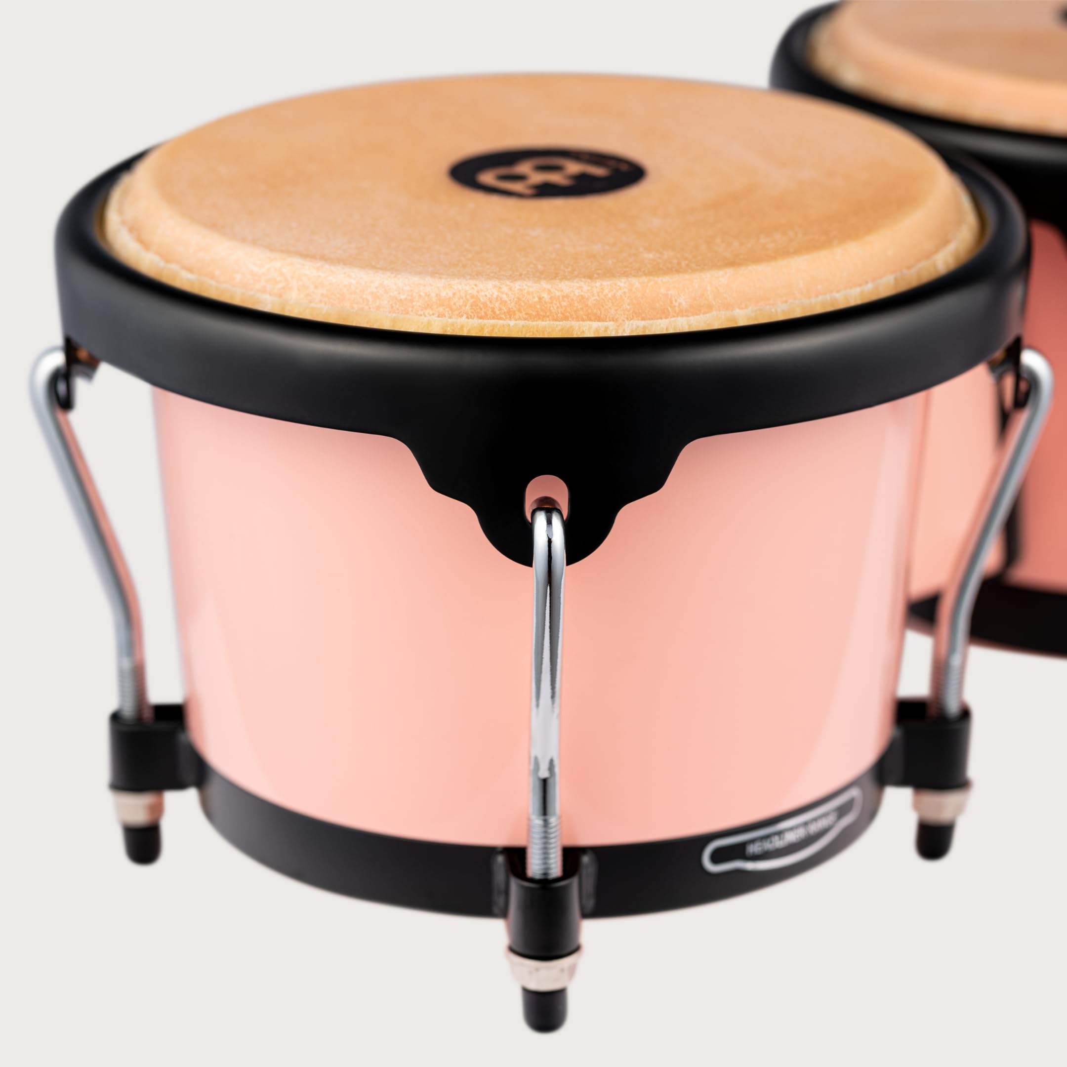 Meinl Percussion Bongos Journey Series - 2 Handtrommeln mit 6,5 und 7,5 Zoll - inkl. Stimmschlüssel - ABS Kunststoff, Pink (HB50FP)