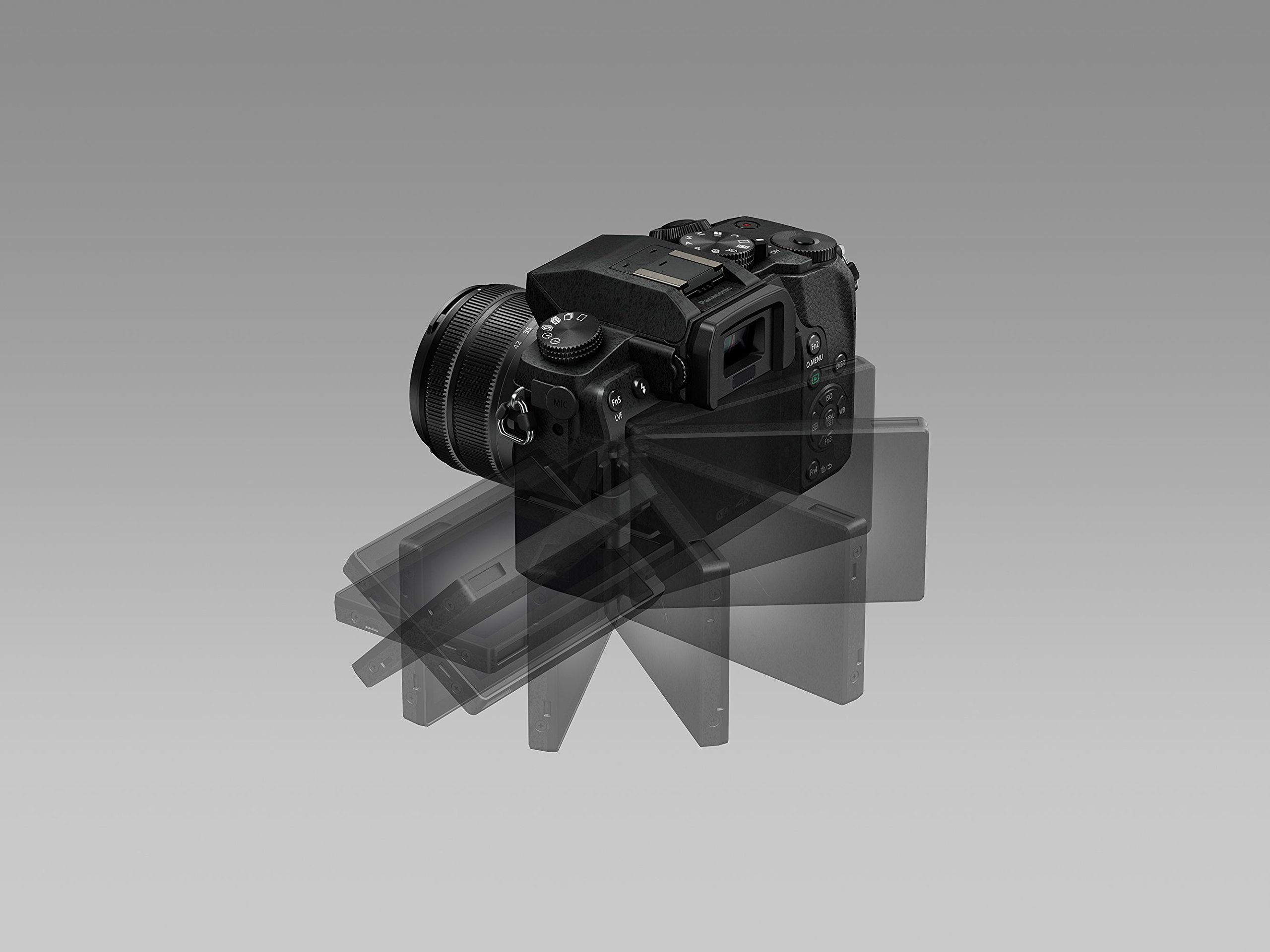 Panasonic Lumix G7 Hybridkamera (Sensor 4/3, 16 MP, OLED-Visier, schwenkbarer Touchscreen, ultraschneller Autofokus DFD, Video 4 K, Foto 4 K, WLAN) Schwarz – französische Version