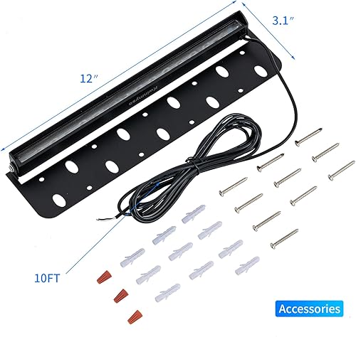 Miniatura 4 de Paquete de 8 luces LED de adoquín de 5 W y 12 pulgadas, luces de pared de contención de bajo voltaje CACC de 12 V, iluminación de paisaje, luz