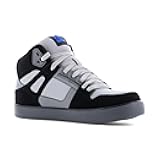 DC Mens Pure Work Black, Gray and Blue Composite Toe Boots