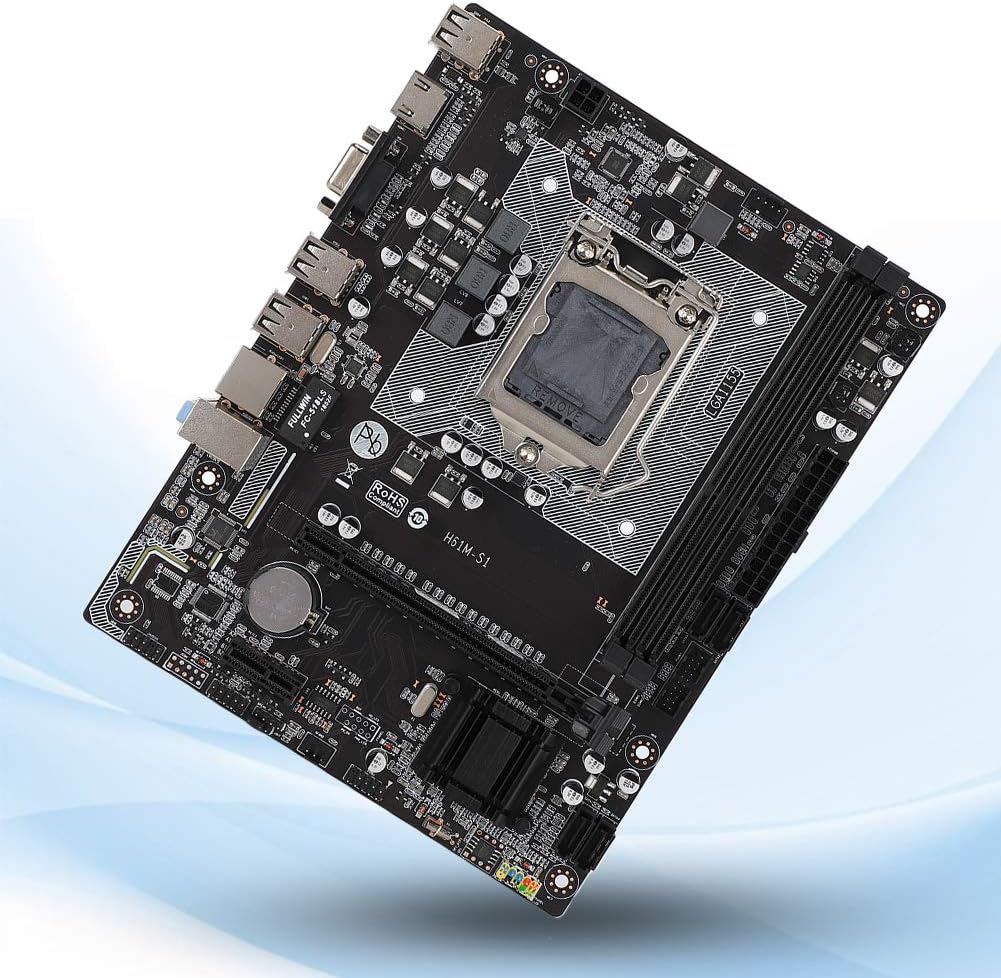 SATA USB 2.0 PC Motherboard Chip for H61M, PCI E×1 Interface, 1155Pin DDR3 1066/1333/1600MHz Memory, 1xpci e×16 Graphics Slot, 6 Channel Audio Chip, CPU for LGA 1155 PC Motherboard