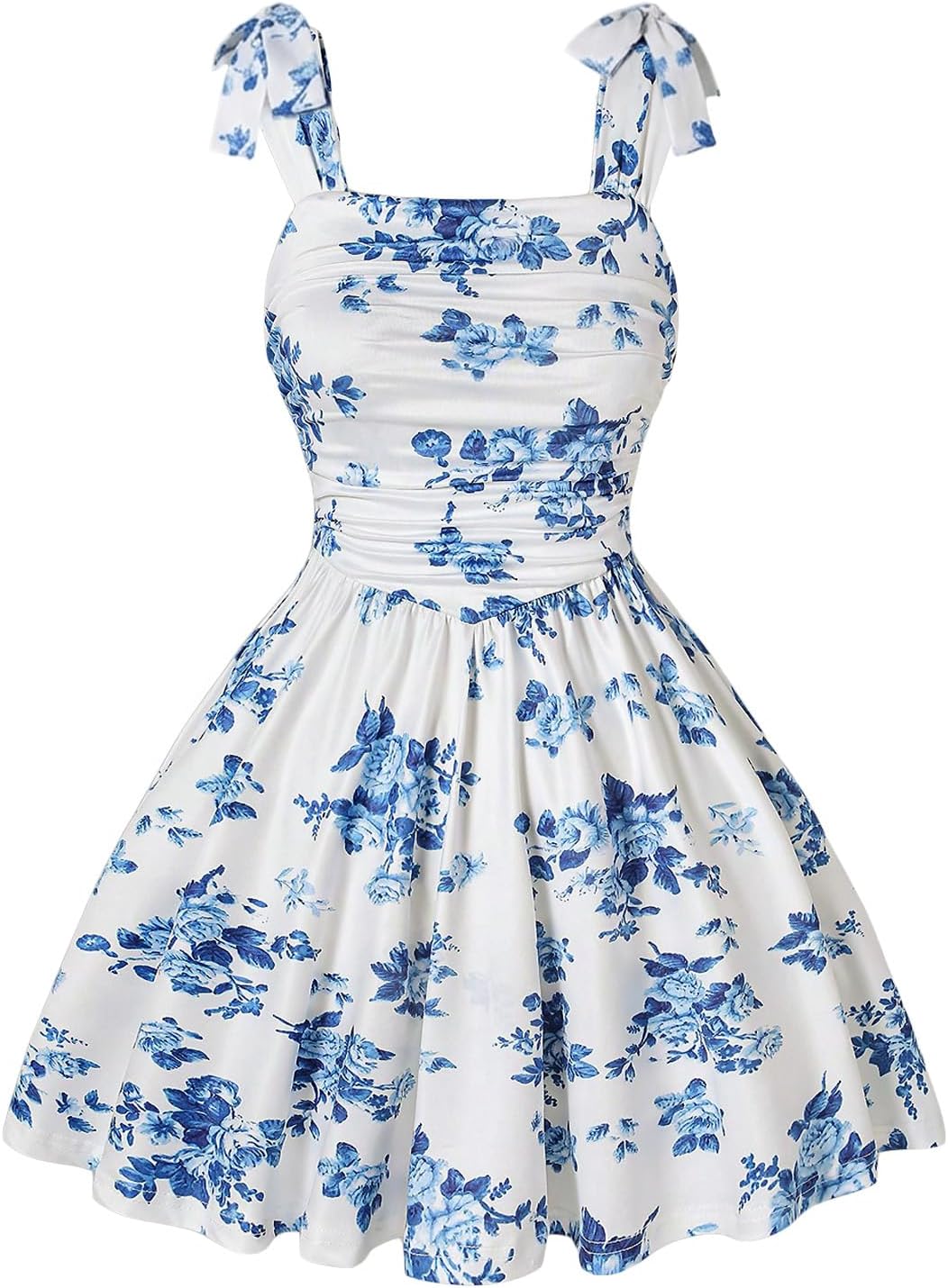 Floerns Girl's Floral Tie Shoulder Cami Midi Dress Sleeveless Summer Beach Dresses