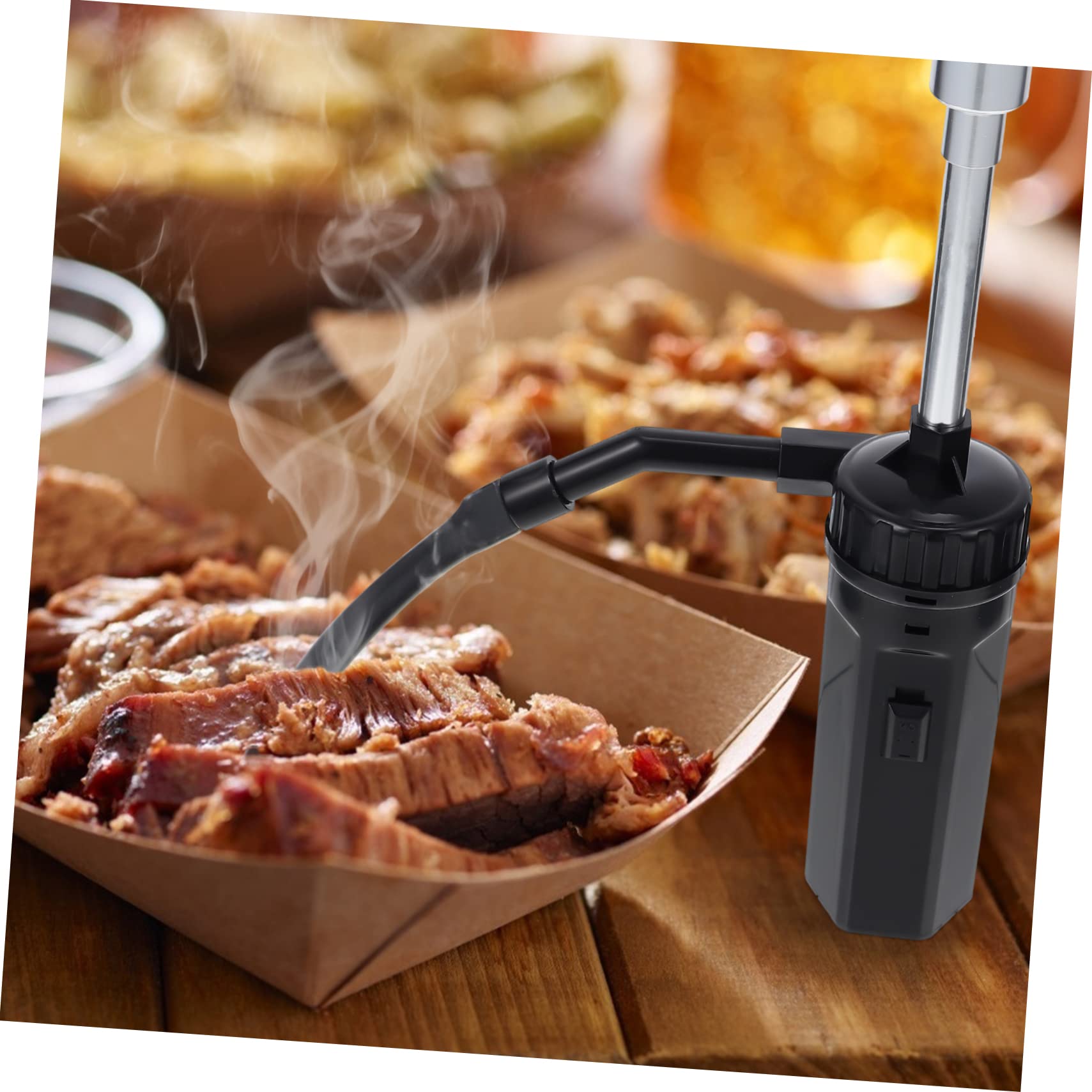 BESPORTBLE Affumicatore Portatile per Alimenti, Leggero e Riutilizzabile, in Plastica e Acciaio Inossidabile, per Ristorante e Picnic, a Batteria Secca