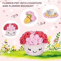 Vista 4 de Crochetta Kit de ganchillo para principiantes, kit de inicio de ganchillo con tutoriales en video paso a paso, kits de animales de ganchillo