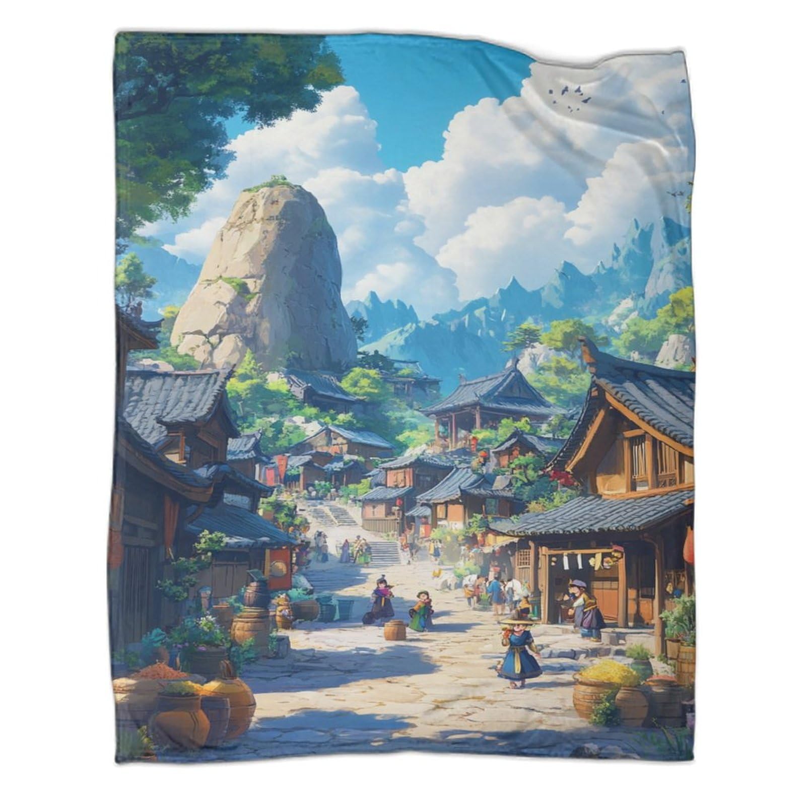 Couverture flanelle ville 3D pour vos soirées cinéma cocooning sur le canapé