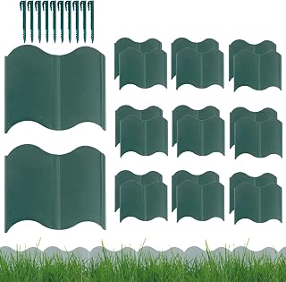 Borde del paisaje borde, bordes del cama de flores - Bordes de jardín para paisajismo - 20 piezas Protectivas Decoración del panel removible Barrera de la cama de flores para el patio del patio del pa